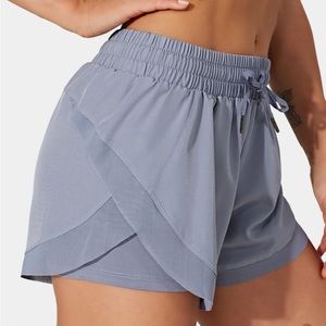 Halara Drawstring Contrast Flowy Mesh 2-in-1 Shorts